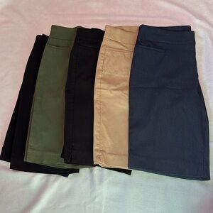 5 pair Dress shorts pull on